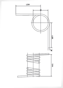 Torzione opruge skica